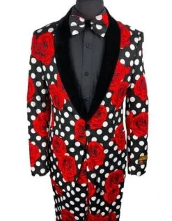 Prom Tuxedo For Men -Floral Prom Suit - Vienna-Polka Dot
