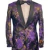 Prom Tuxedo For Men -Floral Prom Suit - Vienna-Purple/Black 3 Prom Tuxedo For Men -Floral Prom Suit - Vienna-Purple/Black -Alberto Nardoni Shop prom tuxedo for men floral prom suit vienna purpleblack