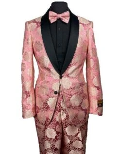 Prom Tuxedo For Men -Floral Prom Suit - Vienna-Rose