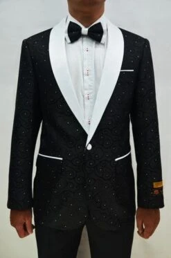 Prom Tuxedo For Men - Vegas Blk/ Wht