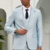 Mens Stacy Adams Suit - Stacy Adams Suit Men's Grey Blue Summer Suit With Peak Lapel Vest -Alberto Nardoni Shop qO0D6yk