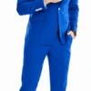 Royal Blue And White Pinstripe Suit With Double Breasted -Alberto Nardoni Shop royal blue and white pinstripe suit with double breasted