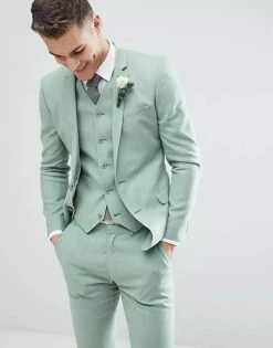 Sage Green Groomsmen Suit