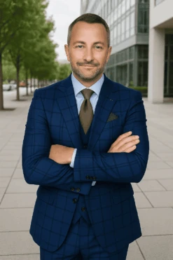 Wool Suit - Italian Made Business Suit By Statement Men's 3 Piece 100% Wool Modern Fit Suit - Solid Scoop Vest -Alberto Nardoni Shop sapphire2 9668953c 3afa 49f1 b956 49be4299e1cb