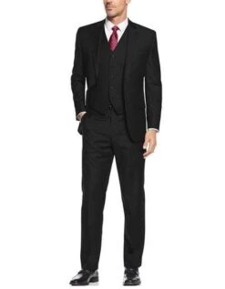 Slim Fit Prom Suits - Wool-SL-Black