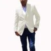 Two Buttons White Dinner Jacket Stage Party Bright Sport Coat / Dinner Jacket Vented Off White Blazer ~ Suit Jacket -Alberto Nardoni Shop stage party bright sport coat dinner jacket vented off white blazer suit jacket 17955 2