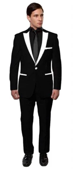 Stage-Tux Black/White -Tuxedo WholesaleDistributors