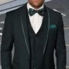 Statement Mens 3 Piece Hunter Green Modern Fit Tuxedo Caesar