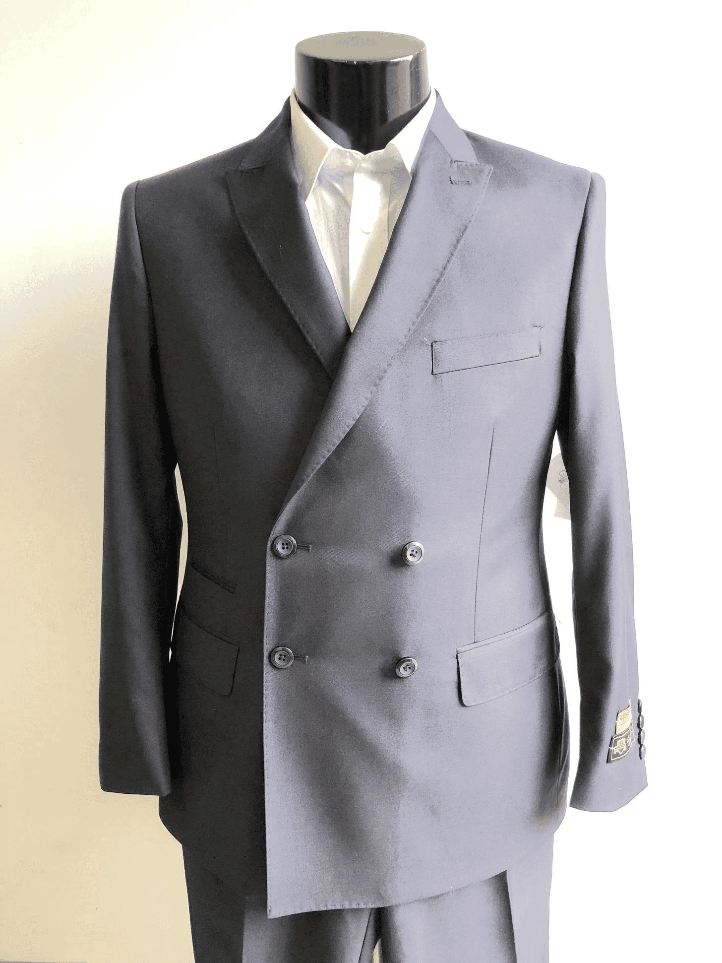 Satin Peak Lapel - Super 150 Wool Suit 1 Satin Peak Lapel - Super 150 Wool Suit