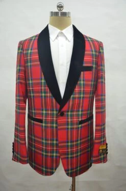 Tartan Red - Mens Wholesale Blazers