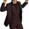 Tux-SH Burgundy/Blk -Tuxedo WholesaleDistributors