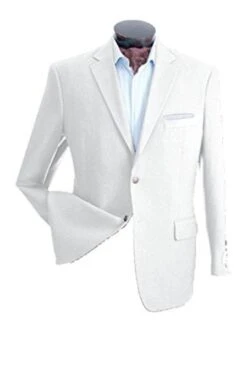 Wholesale Mens Jackets - Wholesale Blazer -White Two Button Blazer
