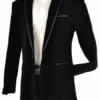 Mens Velvet Blazer - Velvet Jacket Velvet-Tux101 Black/Black 2 Mens Velvet Blazer - Velvet Jacket Velvet-Tux101 Black/Black -Alberto Nardoni Shop velvet tux101 blackblack