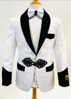 White & Black Tuxedo Jacket
