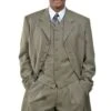 "Zoot Suit Men's Long Vested Fashion In Taupe"